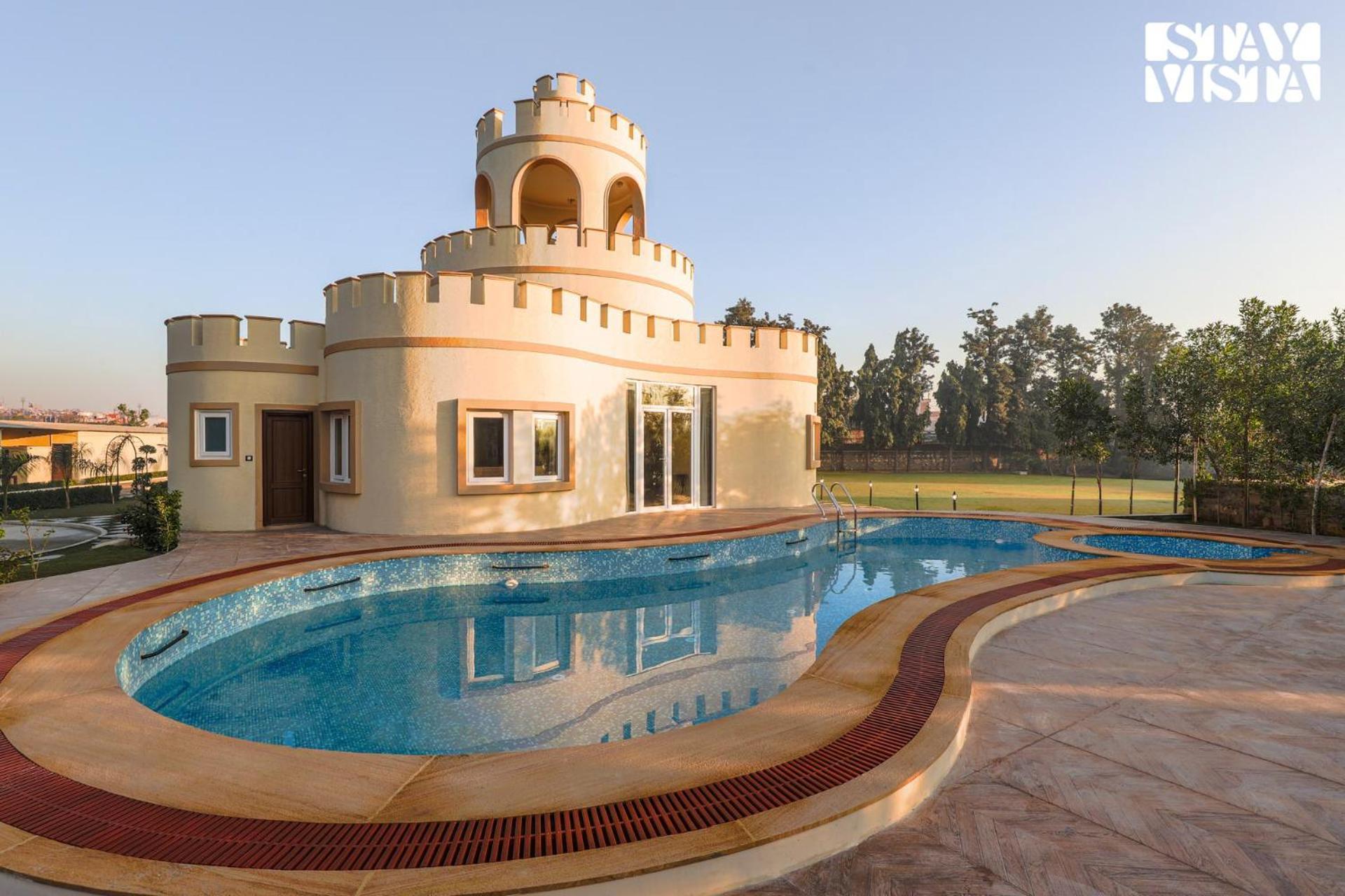 Stayvista'S Mystic Castle With Terrace, Swimming Pool, Lawn With Gazebo Jaipur Exterior foto